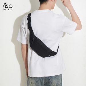 ABOSOLE Men’s Waist Bag Chest Bag Crossbody Bag Multi-Functional Fitness Bag Three Layer Pocket Design Small Waist Pouch Waterproof Wear-Resistant Waist Bag with Adjustable Strap for Workout Running