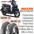 BAN MOTOR TRAIL RING 14 PAKET MAXXIS OFF ROAD 80/90-14 DAN 90/90-14 TUBELES FREE PENTIL. 