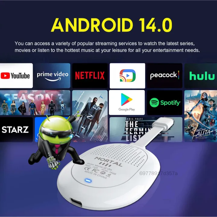Android 14 TV 2GB 16GB - 4K Streaming Media Player with Voice Remote ...