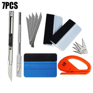 【Good Quality】4/7Pcs/Set Car Stickers Wrap Vinyl Tint Film Wrapping Felt Squeegee Cutter Installing Tool Kit
