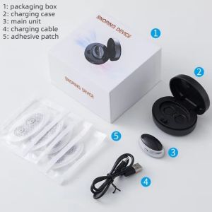 OKKFINE 3 Modes Anti-Snore Device Dual-Pulse Stimulation Silent Breathing Corrector Professional Snore Reduction Muscle Trainer