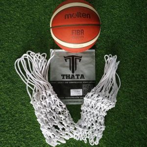 ตาข่าย บาสเกตบอล ยี่ห้อ THATA Basketball Hoop Rope แป้นบาสมาตรฐาน ห่วงบาสเกตบอล ตาข่ายหนา ตาข่ายบาส อย่างดี