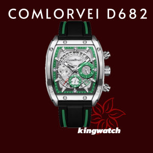 Đồng hồ nam ANBSHOP Quartz COMLORVEI D682 dây silicone  size 42mm