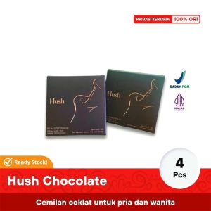 Coklat hush / Coklat viral untuk pasangan / Agent Resmi Coklat Hush / Coklat hush untuk suami istri / Hush Chocolate For Couple Dark Chocolate Original 32gram / FREE ONGKIR Hush Chocolate 1 Box Dark Chocolate for Couple 32 Gram 1 Box Isi 4Pcs VIRAL