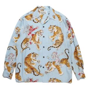Classics WACKO MARIA Shirts Men Woman High Quality Loose Casual Open Collar Spring Summer Long Sleeve Tops