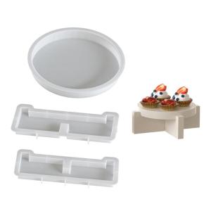 Large Capacity Designs Love Round Plate Tray Craft from Silicone Portable for Restaurant Service And Holiday Decorations