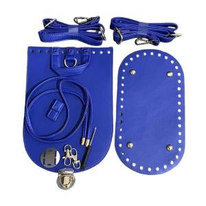 DIY Backpack Purse Craft Component Adjustable Strap PU Leather Bag Bottom Flip Cover Drawstring Rope For Handwoven