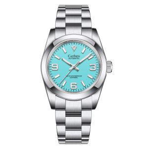 Produk Baru Cardison 36mm Jam Tangan Mekanikal Lelaki Bersaiz Kecil Jepun NH35 Teras mesin BGW9 Jam Mekanikal Lelaki Cahaya Malam