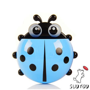 Sudyod【มีสินค้าในสต๊อก】 ที่เก็บแปรงสีฟัน ที่วางแปรงสีฟันลายเต่าทอง การออกแบบติดผนังแบบไม่มีรูพรุน toothbrush holder