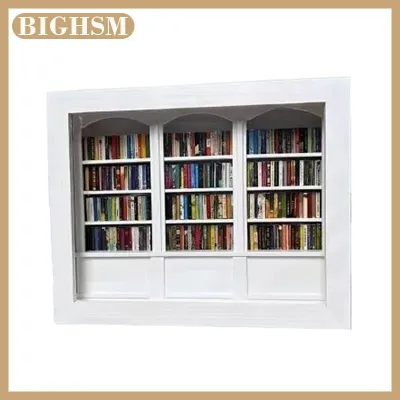 BIGHSM Creative Anti-Anxiety Bookshelf Miniature Book Match Boxes Gift Shake Away Your Anxiety Doll House Decoration Gifts