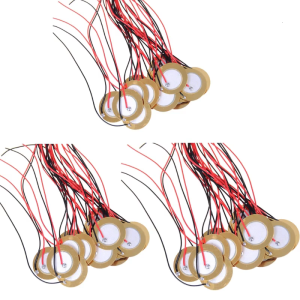 15Pcs Contact Microphone Triggers Transducer Prewired Piezo Disc Element Sensor with Wire Piezoelectric Pickup Sensor