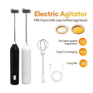 Máy tạo bọt cafe đánh trứng tạo bọt sữa mini cầm tay 3 tốc độ sử dụng pin sạc cao cấp