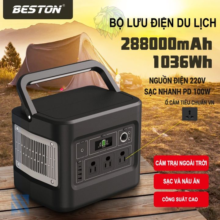 Bộ Lưu Điện Du Lịch 220V, 12V, USB-C Beston 403Wh/622Wh/1036Wh Lithium ...