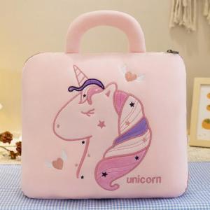 Travel Bag Pillow Blanket 3 in 1 for Kids Plush Pillow Blanket Travel Blanket for Kids Travel Pillow