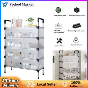 Heavy-Duty Shoe Organizer with Thickened Metal Frame Multi-Layer Shoe Cabinet for Home Use