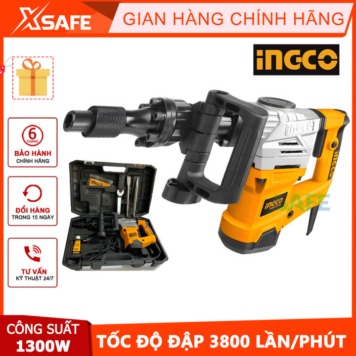 [HỎA TỐC] Máy đục bê tông 1300W INGCO PDB13008, máy khoan đục lực đập ...