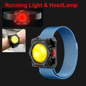 Lampu Running Light Headlamp COB kegiatan lari malam bersepeda pendaki gunung