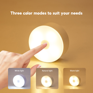 Tap Push Lamp Night Light USB Rechargeable Stick-on Push Light Wireless Cabinet Counter Mini Night LED Lighting Tricolor light