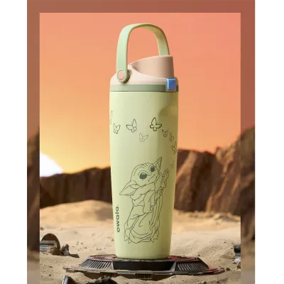 Owala FreeSip Sway Star Wars 30/32oz Tumbler Ergonomic Grab Handle Classic Movie Character Print Insulated Hydration Bottle For Golf Outdoor Activity