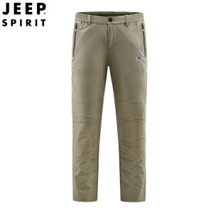 JEEP SPIRIT Mens Trousers Outdoor Casual Cargo Pants Fresh Breathable Loose Size Pants Sports Fitness Pants