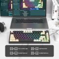 400PRO 75% Wireless Creamy Mechanical Keyboard Black, Gasket Hot Swappable RGB Gaming Keyboard, Bluetooth/2.4GHz/USB-C Thocky Keyboard with Pre-lubed Cream Grey Switches (82 Black). 
