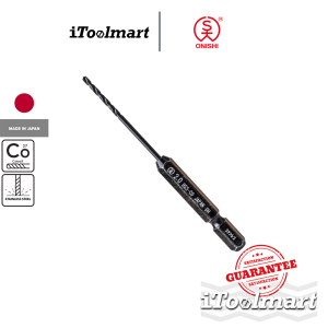 ONISHI ดอกสว่านเจาะสแตนเลส อย่างดี NO.26 โคบอลต์ ก้าน HEX มีขนาดให้เลือก 2 mm. - 6 mm.