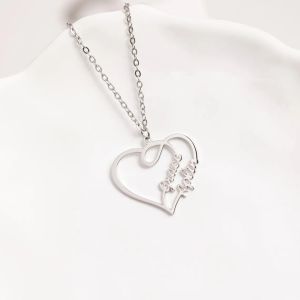 Kalung Liontin Nama Sendiri Love Gold Double Name Lapis Emas 24K