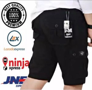 HARGA GROSIRAN !!! Celana Cargo Pendek Pria Model Terbaru Bahan Adem dan Lembut Dengan Kualitas Terbaru REDY WARNA HITAM - REDY UKURAN 27 - 44 AJA.