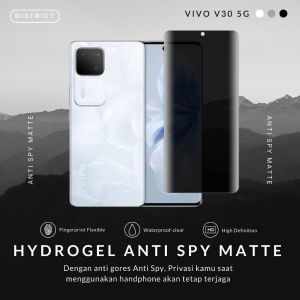 VIVO V30E V30 5G V30 PRO 5G Y03 Y100 4G Y100 5G ANTI GORES HYDROGEL SPY PRIVACY HITAM GELAP DELAPAN LAYAR SCREEN GUARD PLASTIK JELLY PELINDUNG LAYAR BUKAN KACA