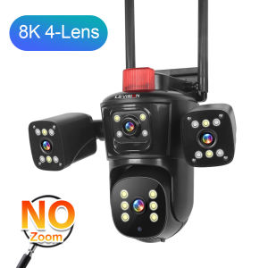 LS Tầm Nhìn 20MP Bốn Màn IP WIFI Máy Ảnh không dây ngoài trời 10X Zoom quang học Năm Ống Kính PTZ Tự Động Theo Dõi Camera CCTV Chống Thấm Nước