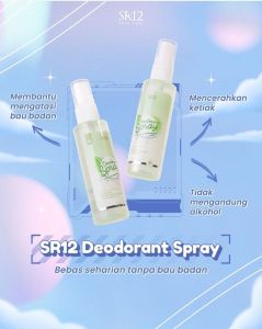Deodorant Spray SR12 - Pemutih Ketiak Hitam - Penghilang Bau Badan dan Penghilang Bau Keringat