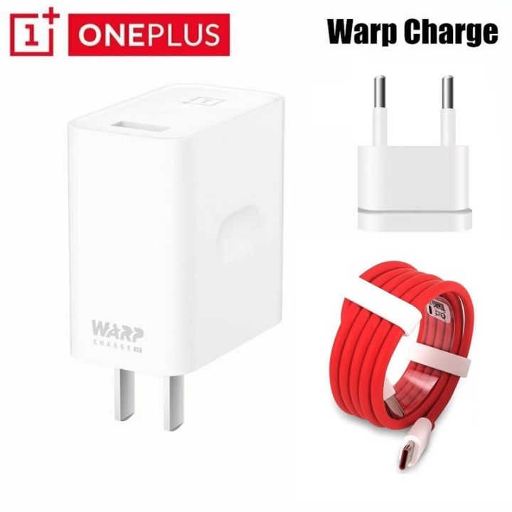 Original For OnePlus Nord N10 8T 7T Pro Warp Charger 5V 6A 30W