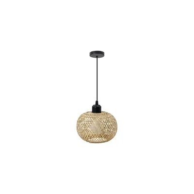 【Wisp123】 Bamboo Pendant Lamp Hanging Lamp Handmade Rattan Chandelier Fixture Restaurant Dining Room Indoor Lighting AC85-260V