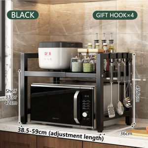 Kitchen Microwave Oven Rack Adjustable Kitchen Organiser Shelf Bowl Plate Rack Dish Rack Sink Rack