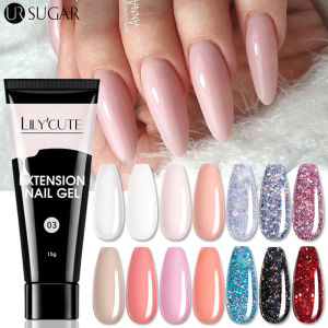 7pcs/set Clear Nude Nail Builder Extension Gel Set For Nail Quick Extension Manicure Set Finger Extend Mold Nail Brush Nails Tool Kit