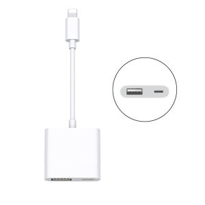 USB Camera Adapter for iPhone iPadLightning to USB OTG Female Adaptor Cable with Charging Port for iPhone11/Pro/Max/XS/XR/X/8Plus/iPad/Mini/AirSupports Flash DriveCard Reader MIDI Interface Ethernet Adapter Audio etcNo App Required [Upgraded]