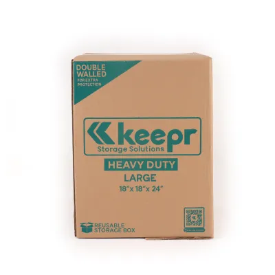 Heavy Duty Balikbayan Box Large Storage Box Moving Box Shipping Box 18 x 18 x 24 inches 5-Ply Double Wall Reusable by Keepr Storage