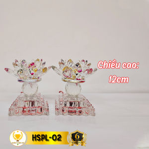 Đèn Thờ Hoa Sen Pha Lê Cao Cấp Có Led Nhiều Màu CHÂN THIỆN MỸ Đồ Trang Trí Bàn Thờ Gia Tiên Bàn Thờ Phật