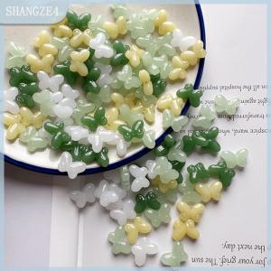 【SHANGZE4】 10 cái lốc hỗn hợp bướm lampwork hạt thủy tinh men hạt đối với trang sức làm phát hiện DIY Vòng đeo tay Bông tai kẹp tóc phụ kiện