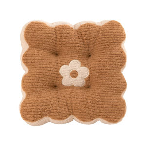 Knitted Flower Pattern Seat Cushion - Soft Plush Chair Pad for Sofa Dining Chair & Floor (Round/Squar)