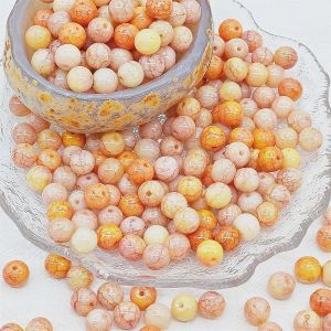 (combo 10 hạt) Hạt sứ nhuộm hoa văn rồng nhiều màu sắc size 10mm nguyên liệu làm vòng tay trang sức cổ trang. Nguyên liệu DIY
