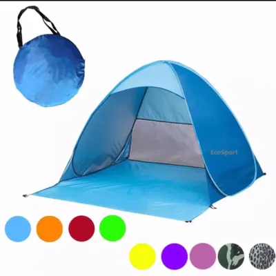 EcoSport 2 Seconds Automatic Pop Up Instant Khemah Pantai Cabana Beach Tent Portable Outdoor Camping Tent