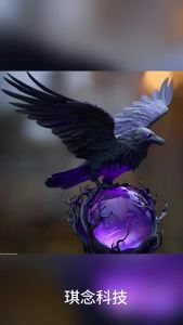AU Trendy European-style night light decorative lamp for the study creative eagle-shaped table lamp gothic-style raven resin ornament
