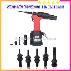 Máy Rút Ốc Tán Dùng Hơi ROCOL R0310 - Lực rút lên đến 19000N- Chuyên Dụng Rút Ốc M4-M5-M6-M8-M10 - Hàng Chính Hãng Cao Cấp - Bảo Hành Toàn Quốc 6 Tháng