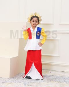 Baju Merdeka Budak Perempuan Puteri Kebaya Design 2025 (FREE Lencana Jalur Gemilang - Magnet + UV)