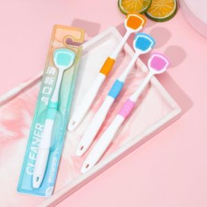 Bàn chải lưỡi bàn chải cạo lưỡi bàn chải vệ sinh lưỡi silicon làm sạch ngăn ngừa hôi miệng