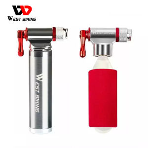 WEST BIKING Mini Bicycle Pump Portable Ultralight Air CO2 Inflator MTB Bike Pump Schrader & Presta Aluminum Alloy Cycling Pump