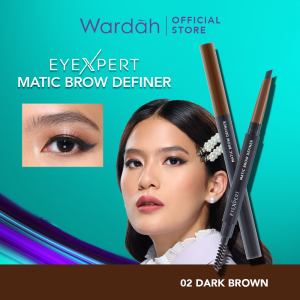 Wardah Eyexpert Matic Brow Definer Waterproof Pensil Alis Tahan Air 0.25 gr - Warna Coklat