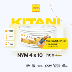 KITANI - NYM 4x10 mm² - 100 Meter -  Kabel Listrik Tembaga Kawat