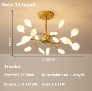 Firefly LED chandelier Nordic ceiling lamp bedroom living room dining room chandelier ceiling lamp [energy saving fine workmanship]